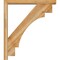 Ekena Millwork Merced Block Rough Sawn Bracket w/ Offset Brace, Western Red Cedar, 4"W x 28"D x 32"H BKT0402X28X32MRC05RWR - alternate 2